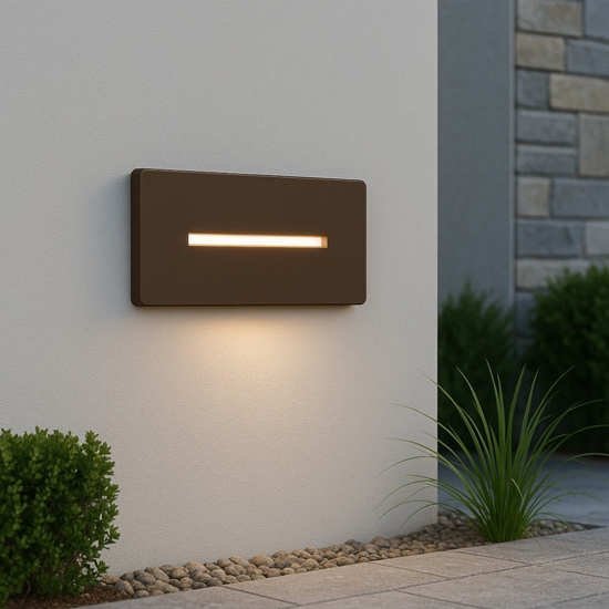 Segnapasso led da incasso per esterno marrone led 3w 3000k 4000k 5000k ip54