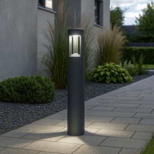 Lampione luce da giardino antracite gea luce janet moderno