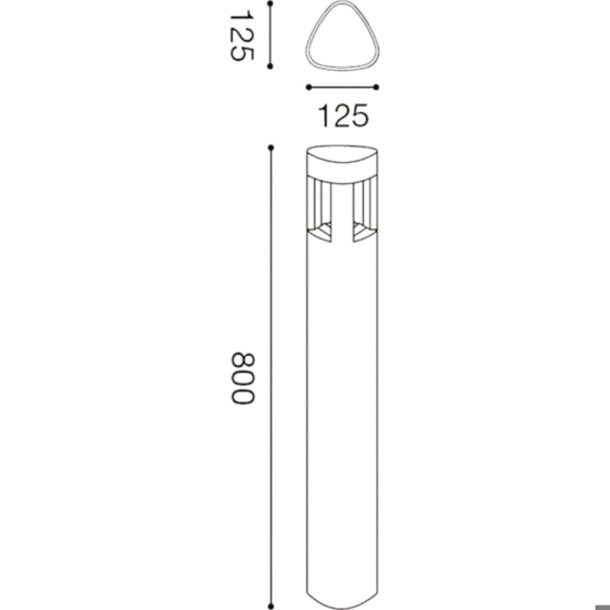 Lampione luce da giardino antracite gea luce janet moderno