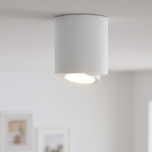 Faretto da soffitto orientabile cilindro bianco gea luce