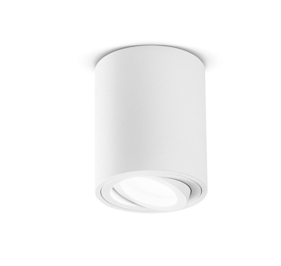 Faretto da soffitto orientabile cilindro bianco gea luce
