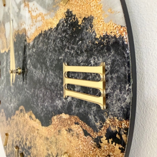 Orologio prime da parete 40cm design effetto marmo