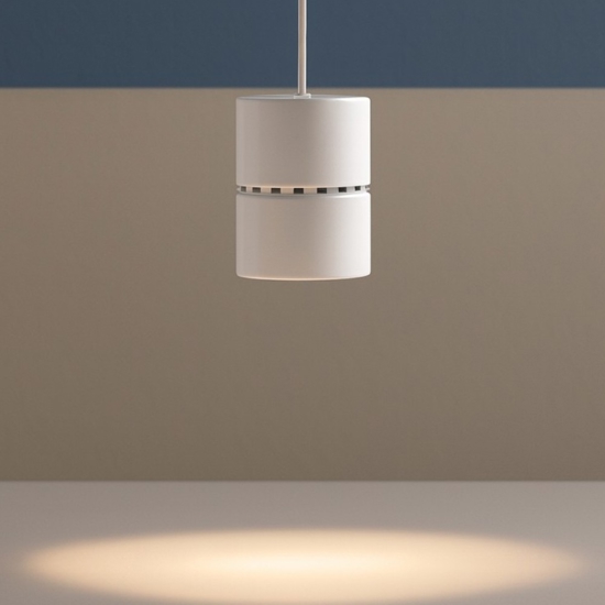 Lampada cilindrica a sospensione per isola bianco led 15w 3000k fp