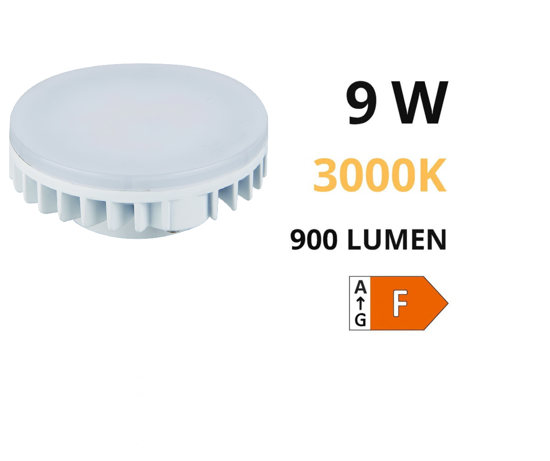 Lampadina top light gx53 led 9w 3000k 900 lumen