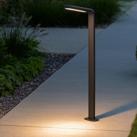 Lampione da giardino moderno antracite 10w 3000k