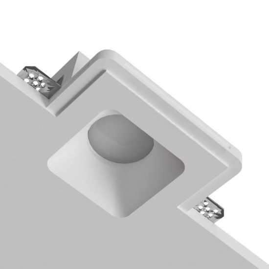 Faretto da incasso a soffitto quadrato di gesso a scomparsa
