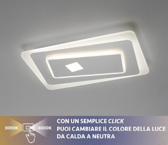Vivida brighton plafoniera per camera da letto led 3000k 4000k