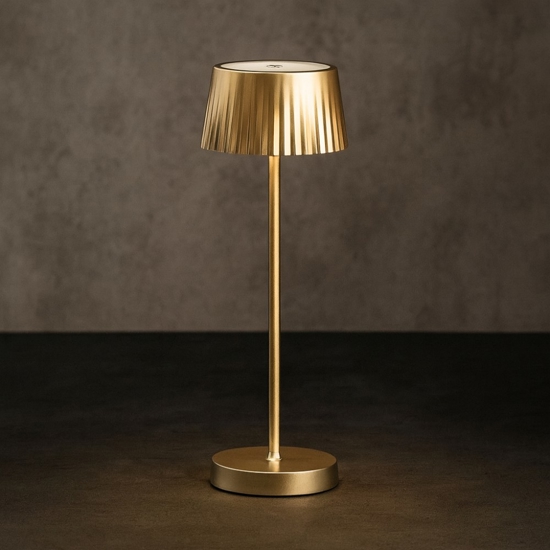 Lampada da tavolino per esterno oro led 3w 3000k ondaluce lt macao