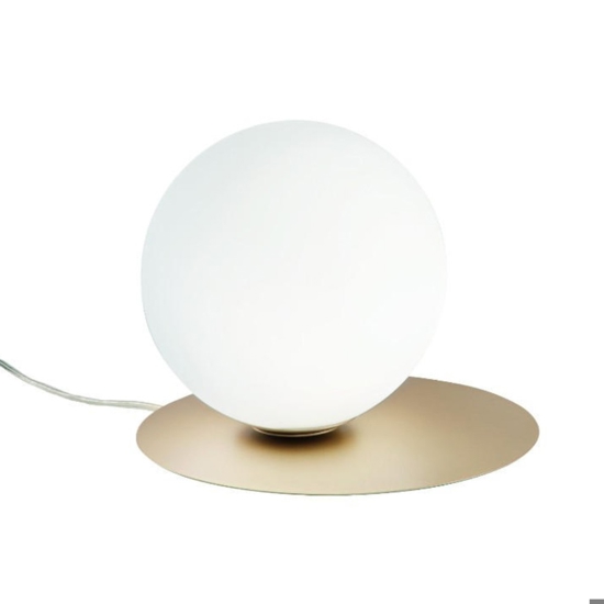 Abatjour da comodino ondaluce snail oro vetro bianco