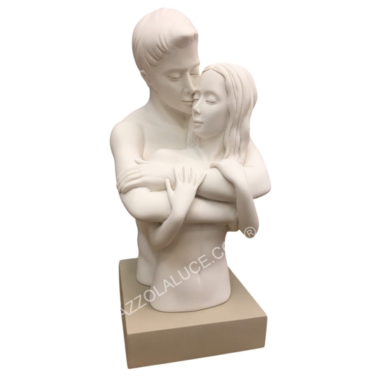 Busto coppia innamorati bongelli preziosi soprammobile nocciola
