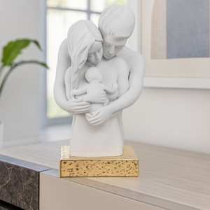 Scultura moderno soprammobile busto famiglia oro bongelli preziosi