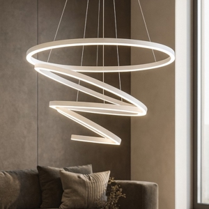 Lampadario hurricane vivida led 175w 3000k bianco moderno
