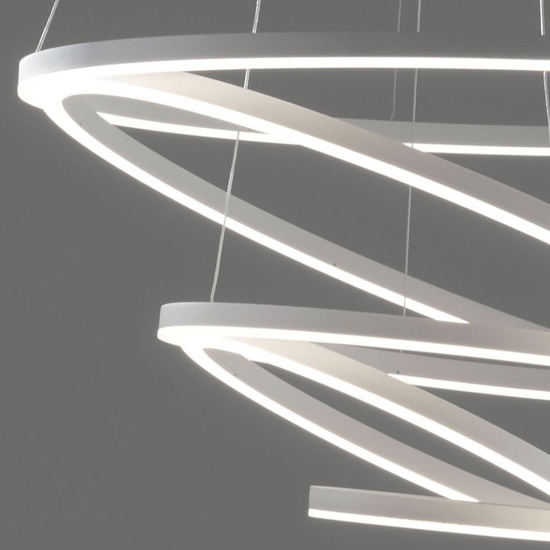Lampadario hurricane vivida led 175w 3000k bianco moderno