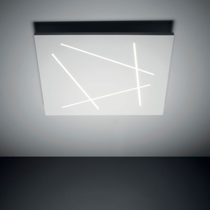 Plafoniera led 31w 3000k vivida flat quadrata bianca