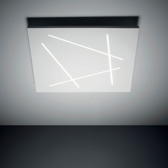 Plafoniera led 31w 3000k vivida flat quadrata bianca