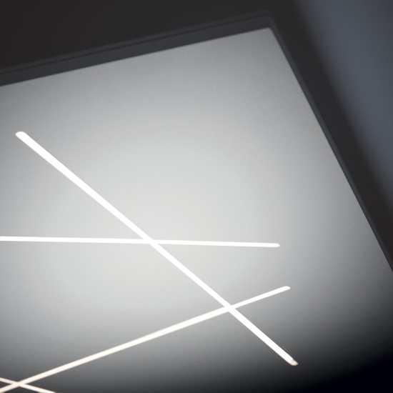 Plafoniera led 31w 3000k vivida flat quadrata bianca