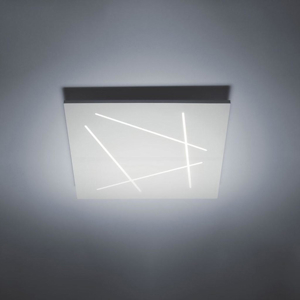 Vivida flat bianca plafoniera moderna led 51w 4000k quadrata