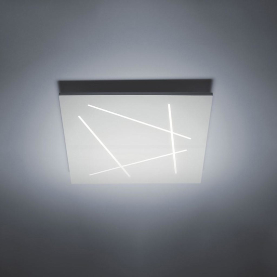 Vivida flat bianca plafoniera moderna led 51w 4000k quadrata