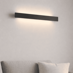 Vivida linea applique da parete nera led 3000k 75cm