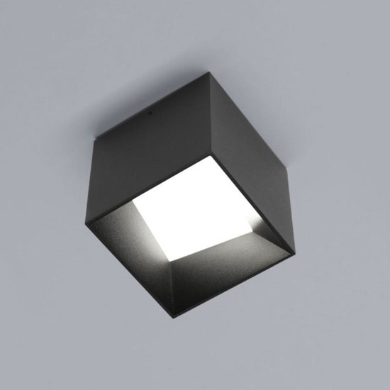 Vivida cube faretto da esterno nero ip44 led 3000k