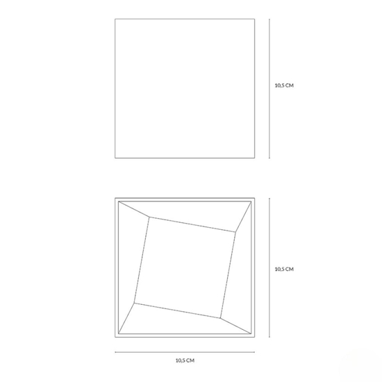 Vivida cube faretto da esterno nero ip44 led 3000k