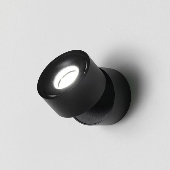 Applique da parete led 3000k nera orientabile vivida cyber