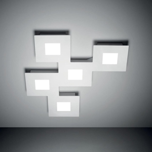 Vivida international squares plafoniera moderna da cucina 37w 3000k bianco