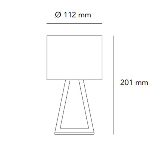 Abat-jour da comodino bianco led 8.4w 3000k touch dimmer vivida pup metal