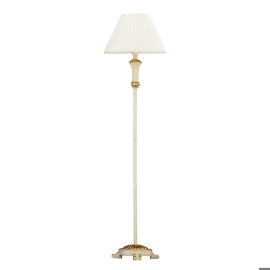 Firenze pt1 ideal lux lampada da terra classica bianca foglia oro