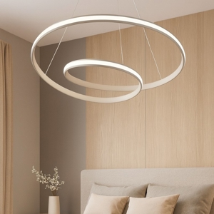 Lampadario spirale sabbia per camera da letto led 40w cct dimmerabile circuit vivida
