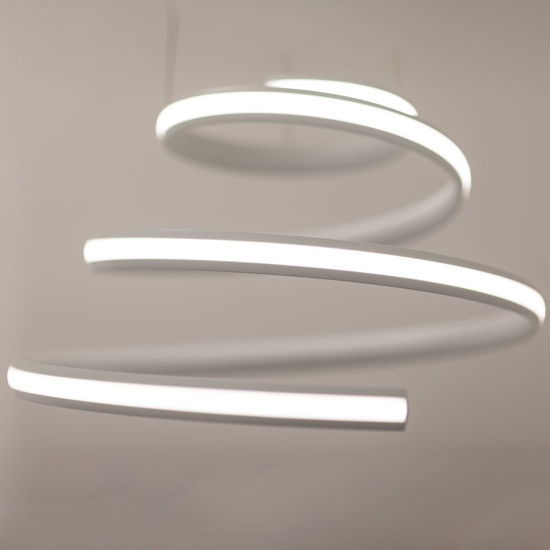 Lampadario per camera da letto led 40w 3000k spiral vivida