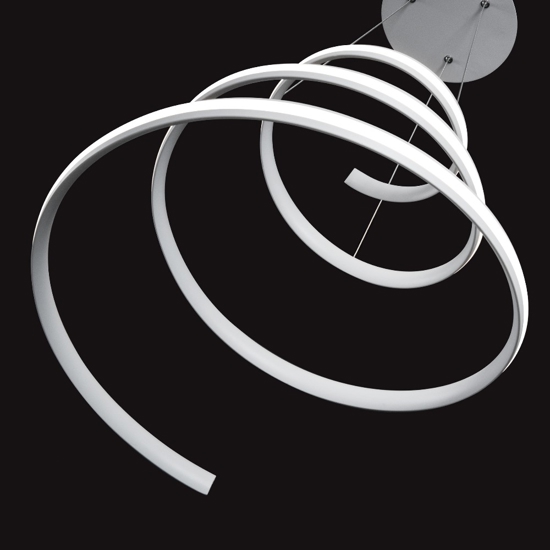 Lampadario per camera da letto led 40w 3000k spiral vivida