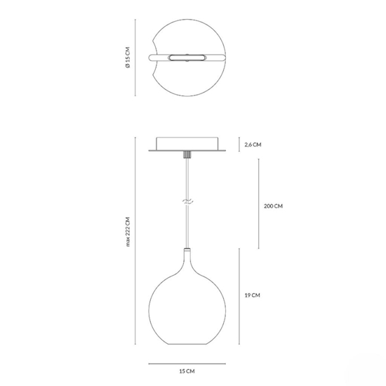 Vivida smash lampada a sospensione bianca led 3000k