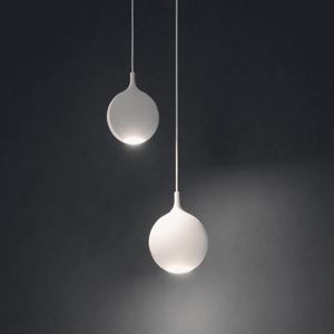 Lampadario moderno due luci vivida smash led 3000k bianco