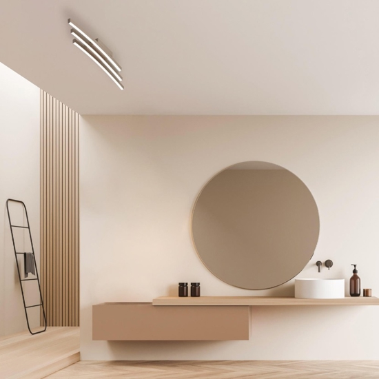 Vivida bow sabbia plafoniera led 36w 3000k 4000k design moderna
