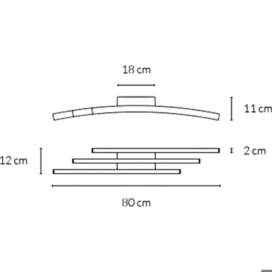 Vivida bow sabbia plafoniera led 36w 3000k 4000k design moderna