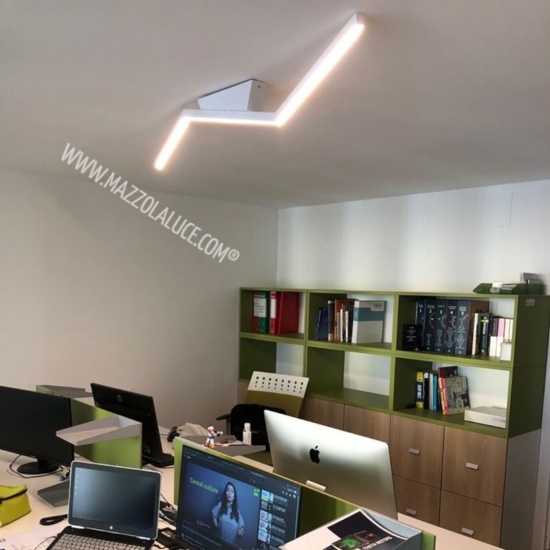 Plafoniera led 30w 3000k 4000k bianco vivida bow moderna