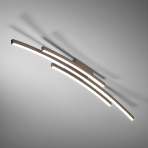 Plafoniera led 50w 3000k-4000k vivida bow sabbia design moderna