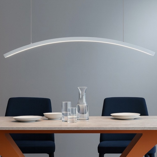 Lampadario design moderno led 30w 3000k bianco vivida bow