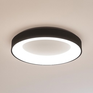 Plafoniera moderna nera vivida inner-r 60 led 50w 3000k 4000k dimmerabole