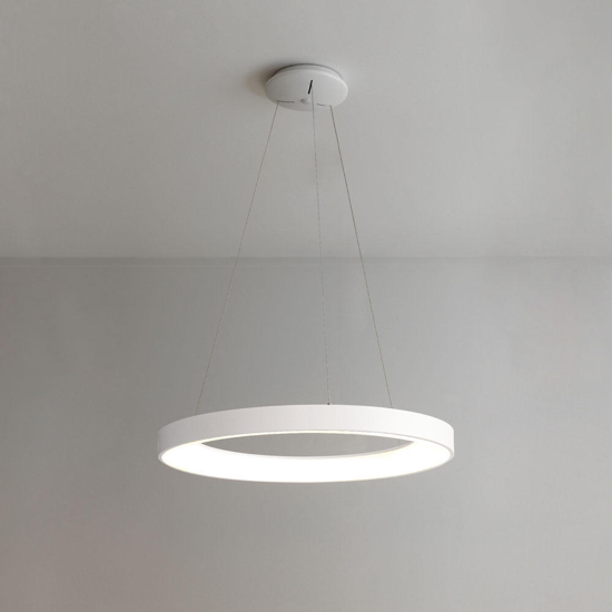 Lampadario bianco led 50w 3000k 4000k dimmerabile inner-r vivida