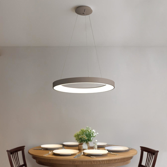 Lampadario vivida inner-r 80 sabbia rotondo led 80w 3000k 4000k dimmerabile