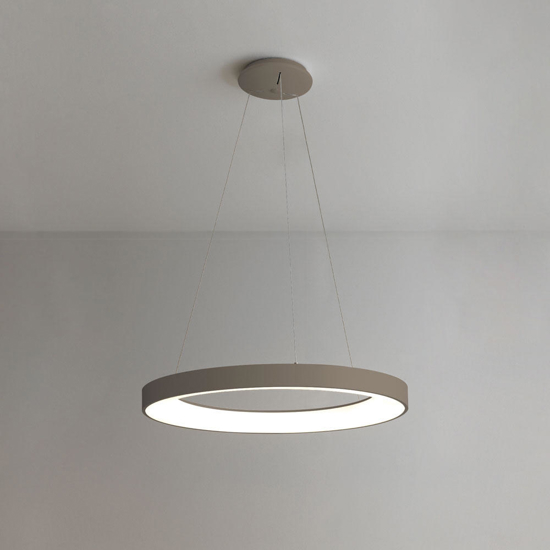 Lampadario vivida inner-r 80 sabbia rotondo led 80w 3000k 4000k dimmerabile