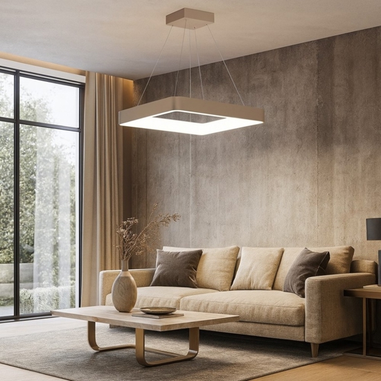 Lampadario inner-s 60 moderno sabbia 50w 3000k 4000k vivida