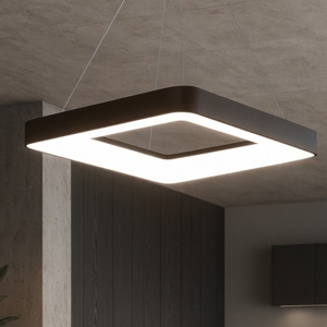 Lampadario vivida inner-s 80 nero led 80w 3000k 4000k