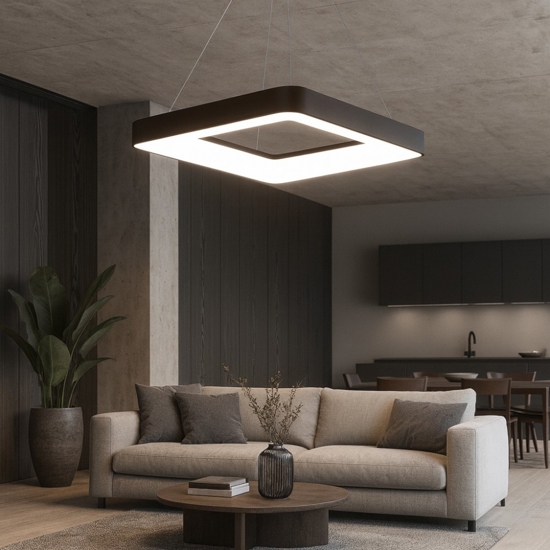 Lampadario vivida inner-s 80 nero led 80w 3000k 4000k