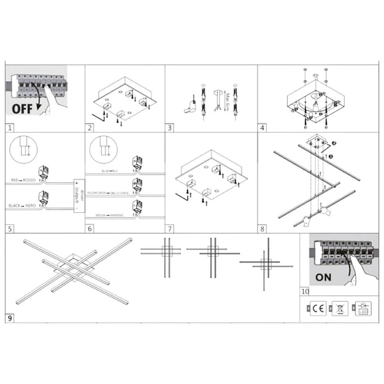 Vivida plafoniera hashtag led 42w 3000k nera