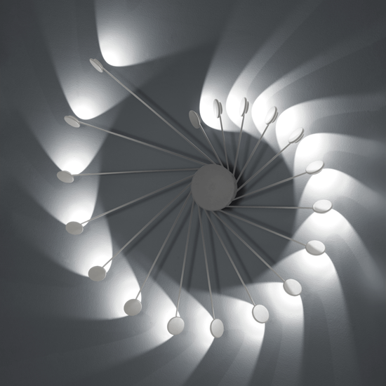 Helix vivida plafoniera bianca led 3000k per soffitto