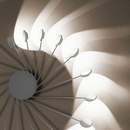 Helix vivida plafoniera bianca led 3000k per soffitto