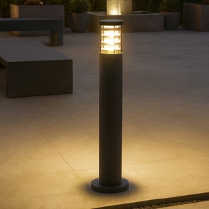 Ideal lux tronco pt1 h80 nero lampioncino per esterni ip65